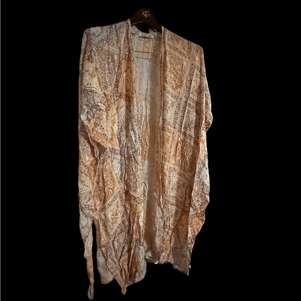 NWT Dex Boho Neutral Rayon Kimono- size 0X